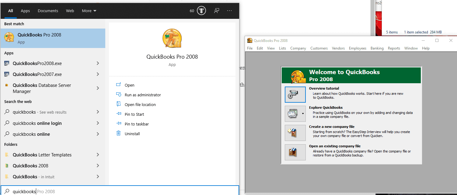 Transfer QuickBooks 2008 to a new Windows 10 Computer cover image