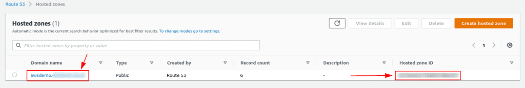 how to find hosted zone id route53