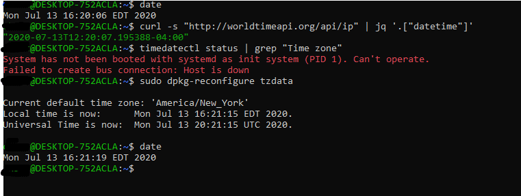 wsl wrong time