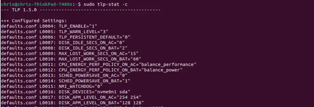 Check LTP is configured so you can start optimizing linux battery life